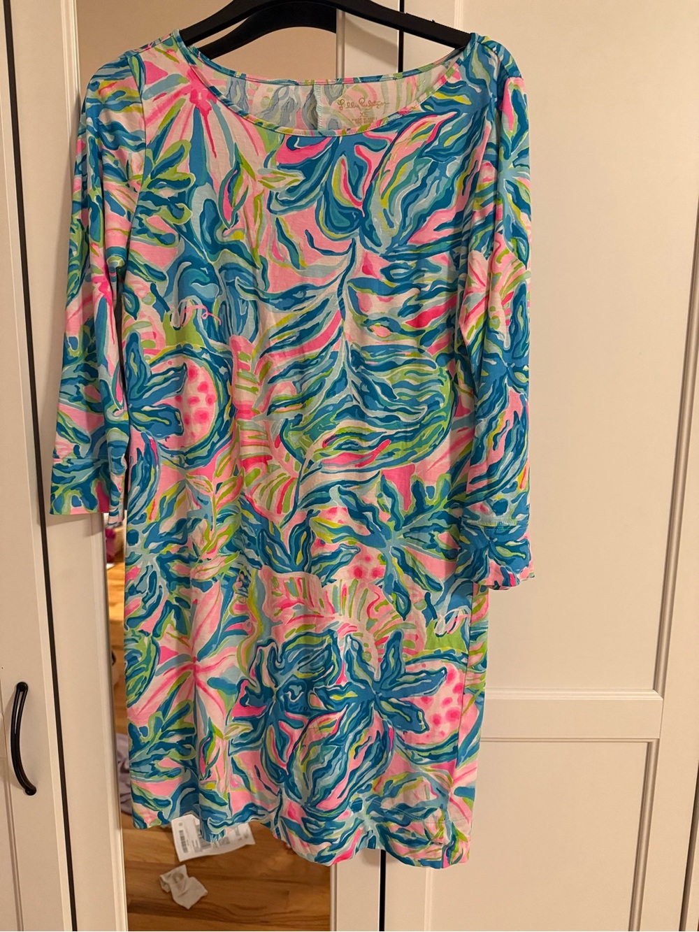 Lilly Pulitzer Multicolor Tropical Shift Dress — Blue, Pink & Green